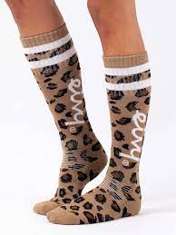 Eivy Cheerleader Wool Socks Leopard 2022