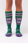 Eivy League Wool Socks Green & Purple 2022