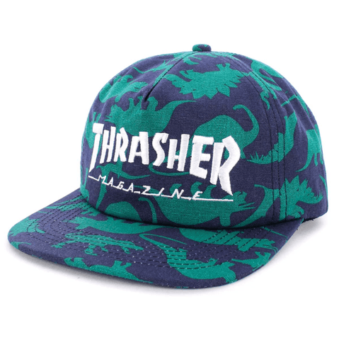 Thrasher Mag Logo Dino Print Snap Back