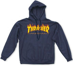 Thrasher Navy Flame Logo Hoodie